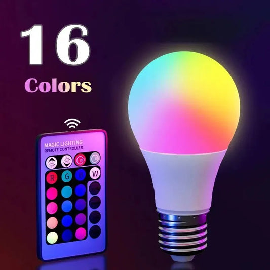 Lâmpada LED RGB 16 Cores Szaoju